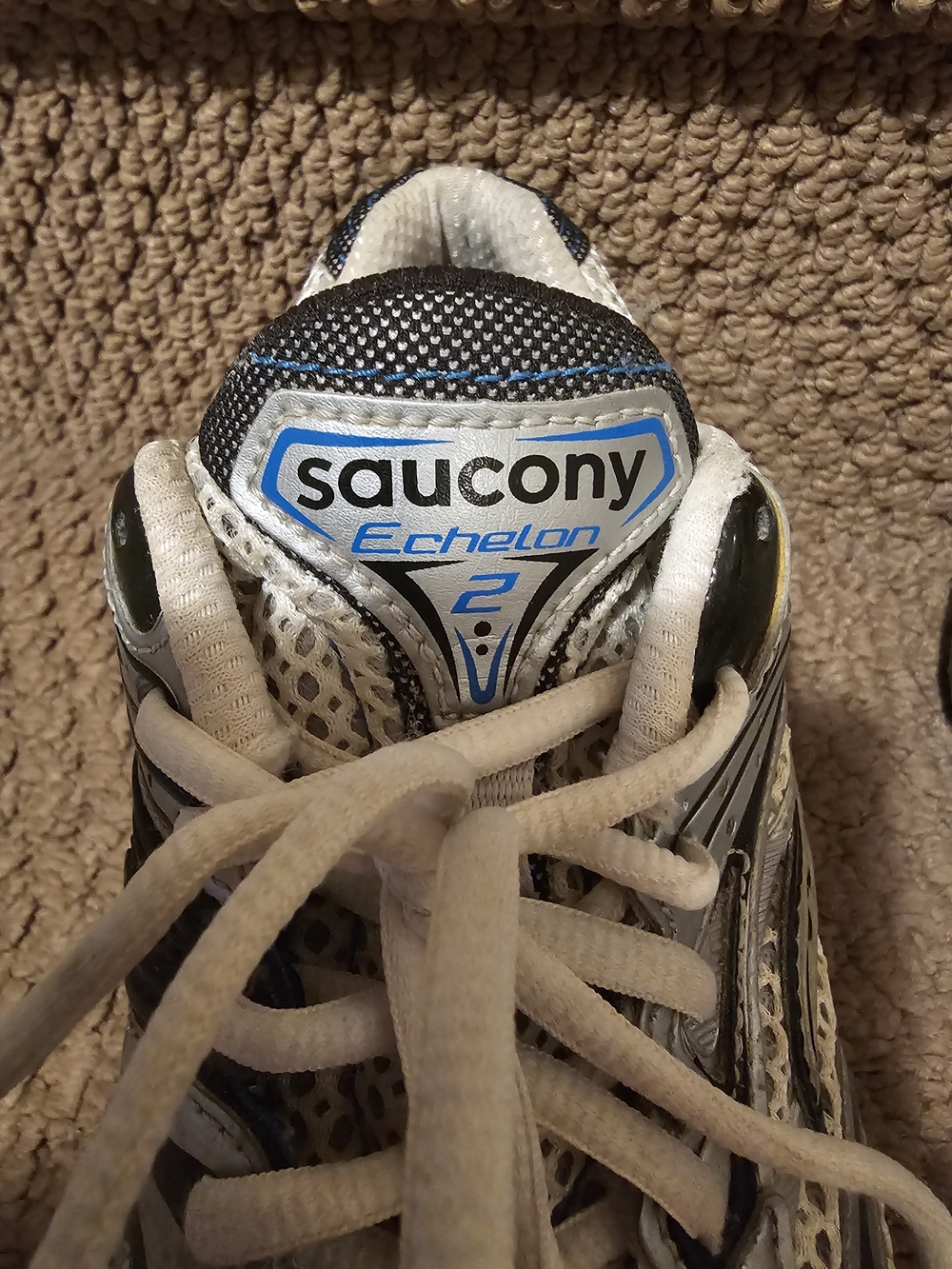 Saucony White, Silver & Blue Men's Running Shoes - Picture 5 of 5